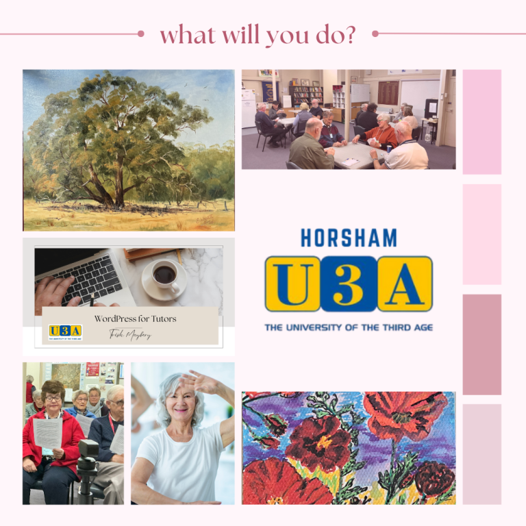 Unlock Creativity & Connection: Explore Horsham U3A’s Week Ahead
