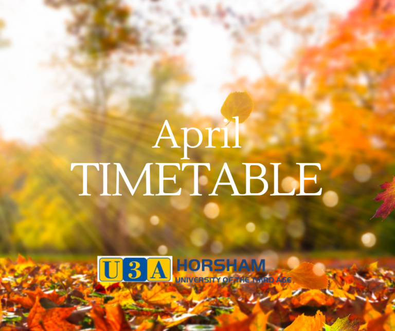 April 2026 Timetable