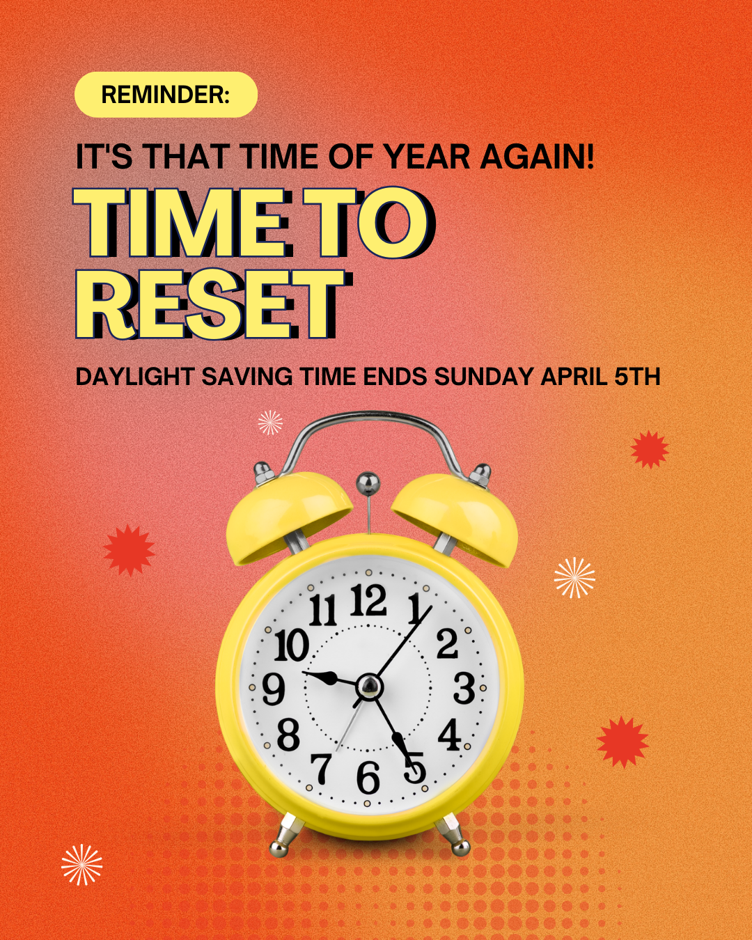 end daylight savings 2026