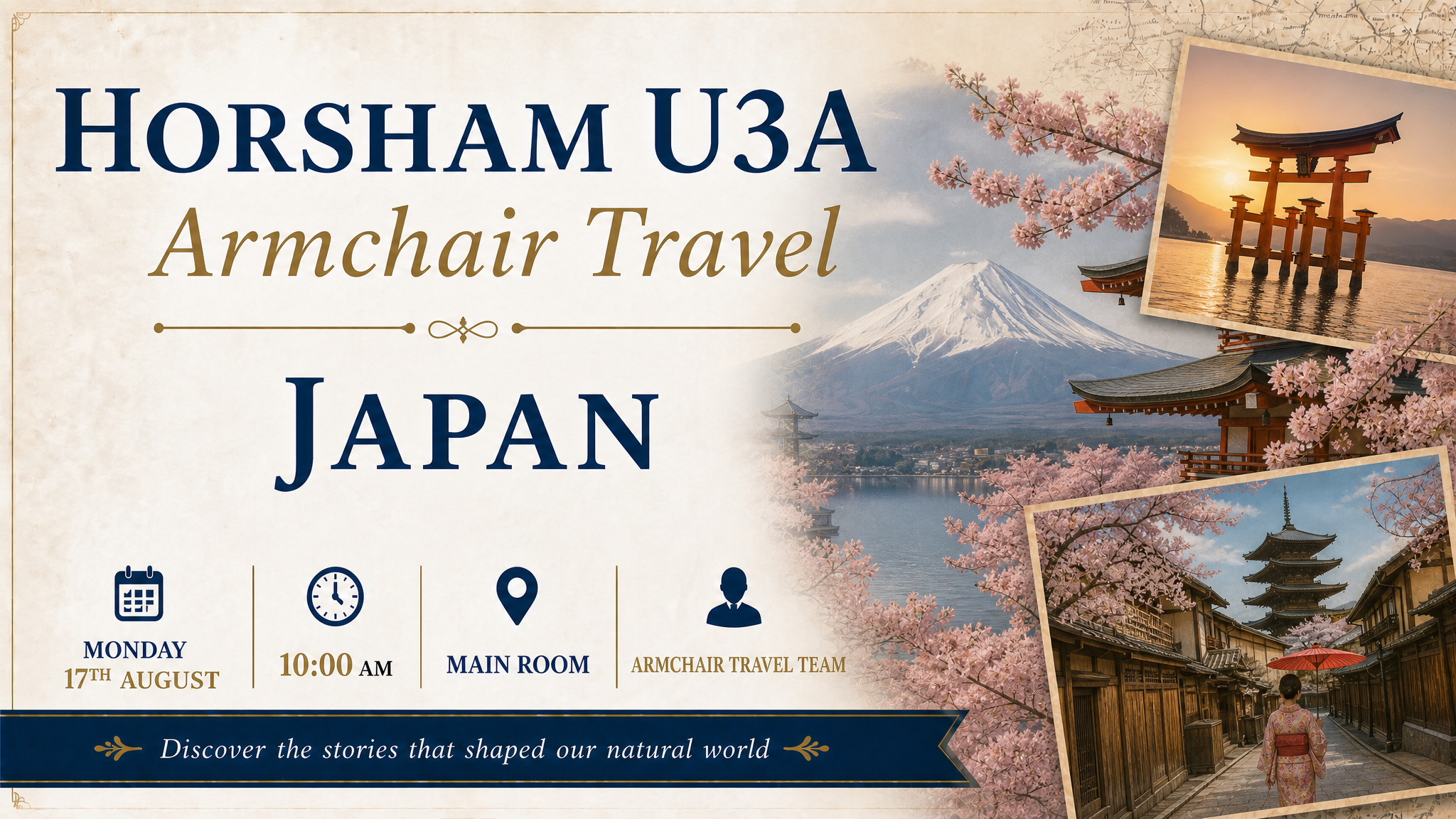 Horsham U3A Armchair Travel Japan Featured Image